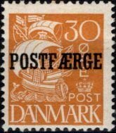 Denmark 1927 MH - 30o Parcel Post Stamp - Scott # Q13