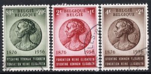 5006 - Belgium 1956 - The 80th Ann. of the Birth of Queen Elizabeth - Used Set