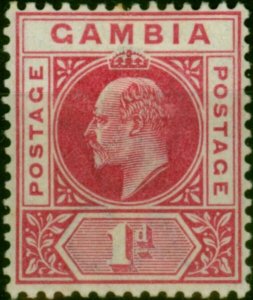 Gambia 1902 1d Carmine SG46 Fine MM