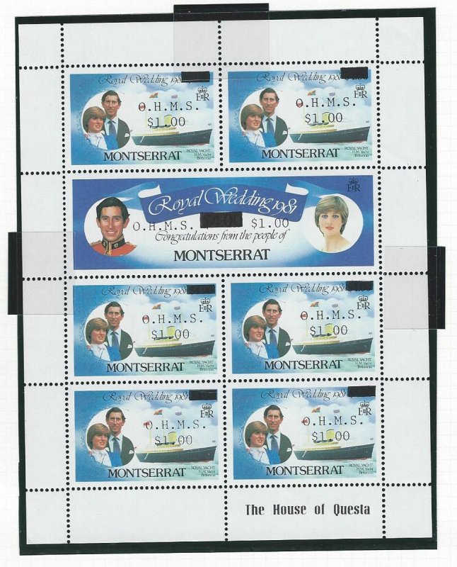 Montserrat  sheet mnh  SC  o56 - o61