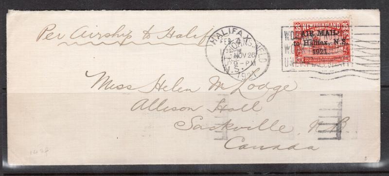 Newfoundland #C3h VF Used On Cover To Sackville **With Certificate**