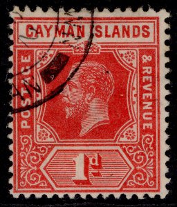 CAYMAN ISLANDS GV SG42, 1d red, FINE USED.