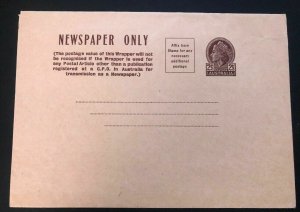 Mint Australia Newspaper Postal Stationery Wrapper