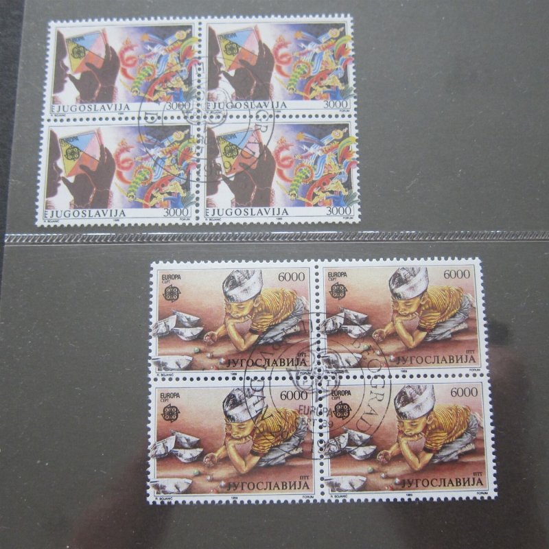 Yugoslavia 1989 Sc 1958-9 BLK(4) set CTO MNH