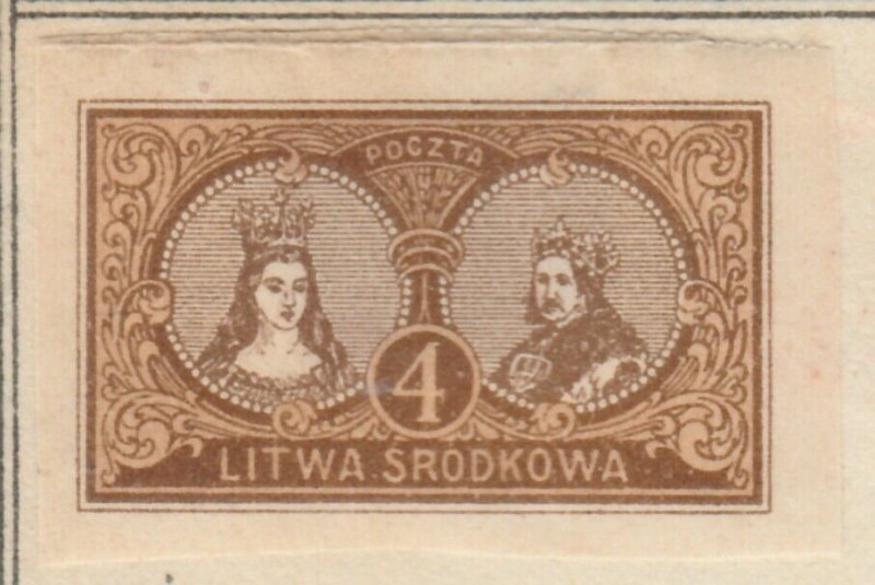 Central Lithuania Mittellitauen Lituanie Centrale Lituania 1921 4m MH* A8P11F114