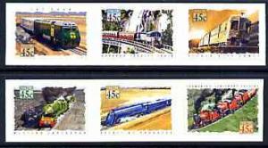 Australia 1993 Trains of Australia self-adhesive set of 6...