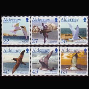 GUERNSEY-ALDERNEY 2003 - Scott# 209-14 Birds Set of 6 NH