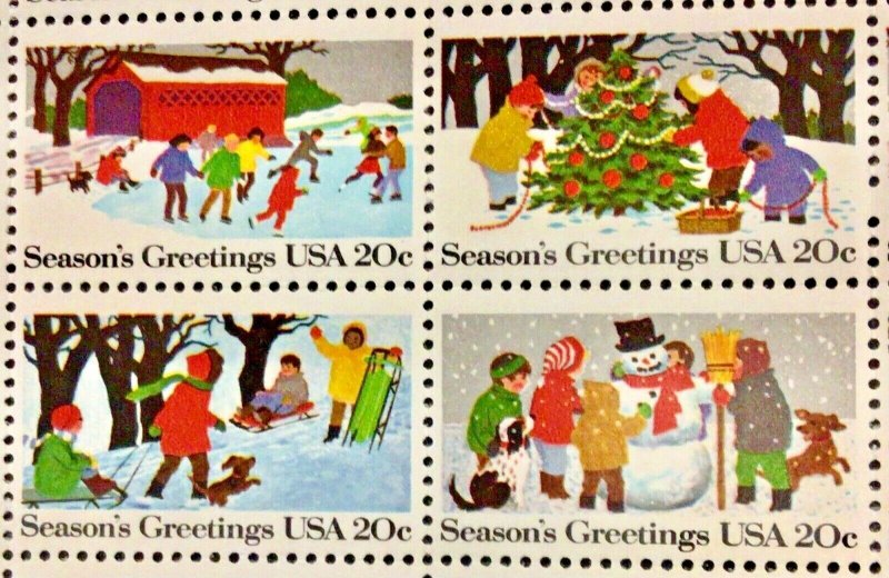 2027-2030    Christmas Winter Scenes  MNH 20 c   Sheet of 50   FV $10  1982