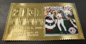 St. Vincent - Baseball, Oriole Park at Camden Yards, MLB - Gold Stamp - MNH