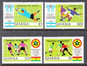 Ghana 665-668 Soccer MNH VF
