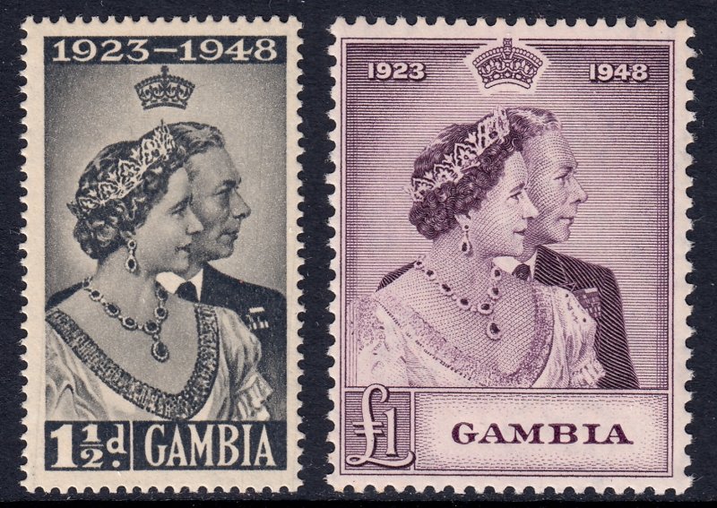 Gambia - Scott #146-147 - MNH - Light gum toning - SCV $20.25
