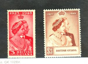 BRTISH GUIANA #244-5 MINT FVF OG LH Cat $25