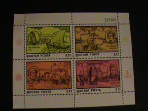 1978 HUNGARY VOYAGERS AND THEIR SHIPS FULL SHEET #2