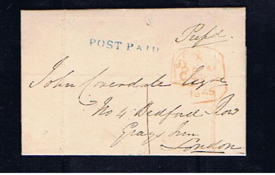 1845 UNIFORM PENNY POST NEWTOWN MOUNT KENNEDY