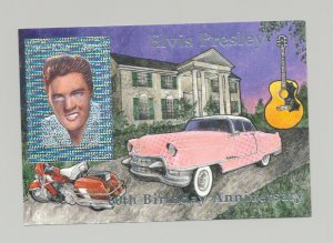 Guyana MI #BL405 Elvis, Automobiles, Motorcycles 1v Hologram S/S