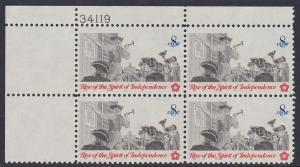 1477 Posting a Broadside Plate Block MNH