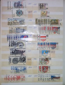 Czechoslovakia Collection Series and Commemoratives Stamps Used LR104P24-