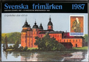 Sweden, complete folder with MNH stamps, year set 1987