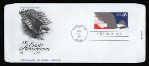 #UC63a 45c Eagle, Art Craft H/C FDC **ANY 5=FREE SHIPPING**