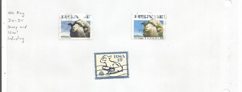 SOUTH AFRICA REPUBLIC - 1972 - Sheep & Wool Industry -Perf 3 Stamps-Light Hinged