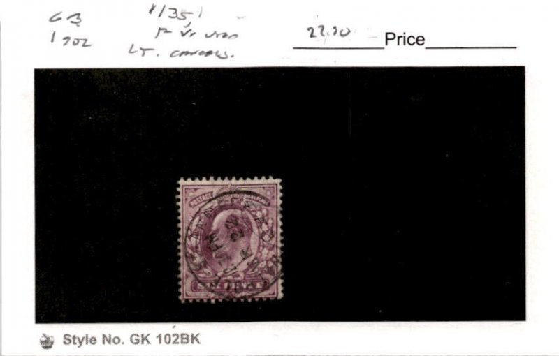 Great Britain, Postage Stamp, #135 Used, 1902 King Edward (AC)