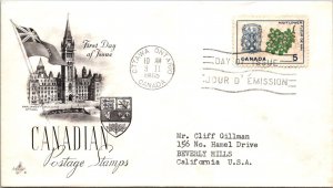 Canada 1963 FDC - Canadian Postage Stamps - Ottawa, Ont - 5c Stamp - J3880
