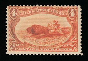 AFFORDABLE GENUINE SCOTT #287 F-VF MINT OG NH 1898 4¢ TRANS-MISS EXPO  #11608