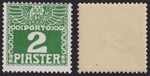 Austria Levant - 1908 - Scott #J10c - MH - Numeral