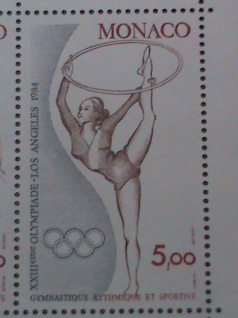 ​MONACO STAMP:1984 SC#1418 OLYMPICS GAME LOS ANGELES  MNH S/S SHEET