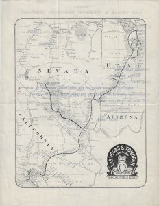 1909 - Las Vegas & Tonopah (Bullfrog) RR Map - Ephemera 1139
