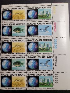 US 1410-1413, MNH, plate block