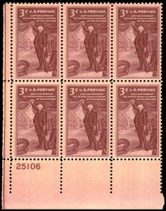 US Sc 1064 VF/MNH PLATE BLOCK of 6 - 1955 3¢ Penn. Academy of Fine Art