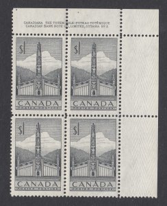 Canada #321 Mint Plate Block of 4, Plate No. 2 UR