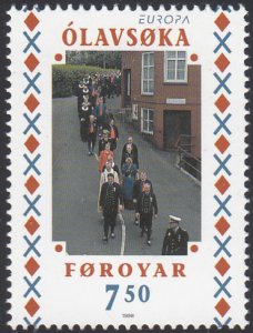 Faroe Islands 1998 MNH Sc #337 7.50k Processional Olavsoka Festival EUROPA