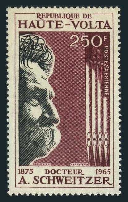 Burkina Faso C40,MNH.Michel 218. Albert Schweitzer,Medical missionary,musician,