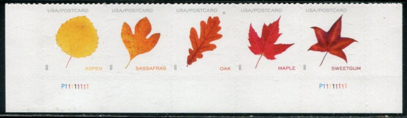 5970a US (56c) Vibrant Leaves SA, MNH PN strip/5
