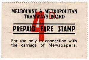 (I.B) Australia - Victoria Railways : Melbourne & Metropolitan Tramways  4d