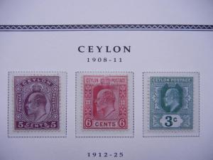 Ceylon 1908 KEVII, SG 289-91 mint