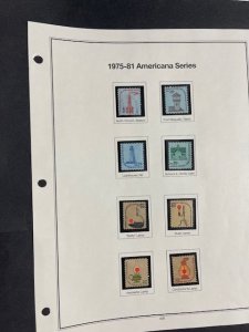 US Americana Series 1975-1981 8 stamps mint