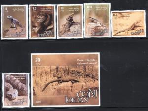 Jordan 1853-59 MNH 2006 Desert Reptiles, Lizards, Snakes, Nature-Wildlife x13093