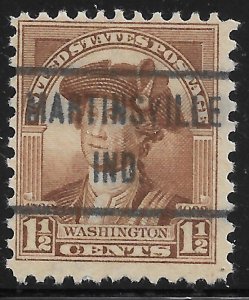 IN Precancels: Martinsville 471; Better Type CV $3; 1½c 1932 Wash. Bicent. #706