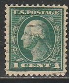 U.S. 498, 1¢ WASHINGTON. USED. VF. (745)