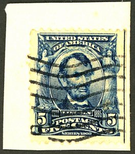 U.S. #304 USED ON PIECE