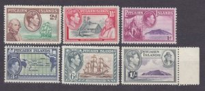 1940 Pitcairn Islands 2-5,7,9 MLH George VI and Ships with sails 18,30 €