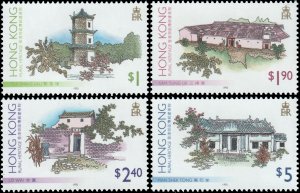 Hong Kong #720-723  MNH - Traditional Buildings (1995)