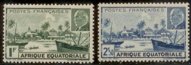 French Equatorial Africa 1941 SC#  79a-b M-Hinged  L59