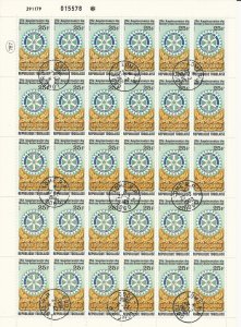 Togo Collection, #1046-1048, C406-C408 Used Sheets, Rotary International