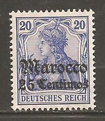 Germany Offices in Morocco SC 36  Mint Lightly Hinged
