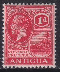 1921 -29 Antigua KGV King George V 1 pence MNH Wmk 4 Sc# 42 CV $4.50 Stk #2