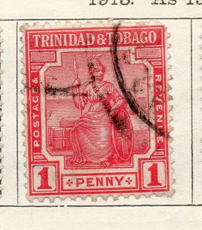 Trinidad 1913 Early Issue Fine Used 1d. NW-115157